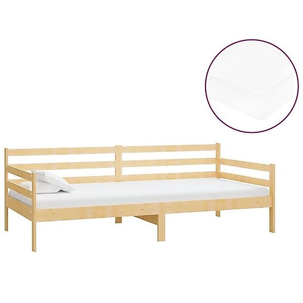 vidaXL Bett, Tagesbett mit Matratze 90x200 cm Kiefer Massivholz günstig online kaufen