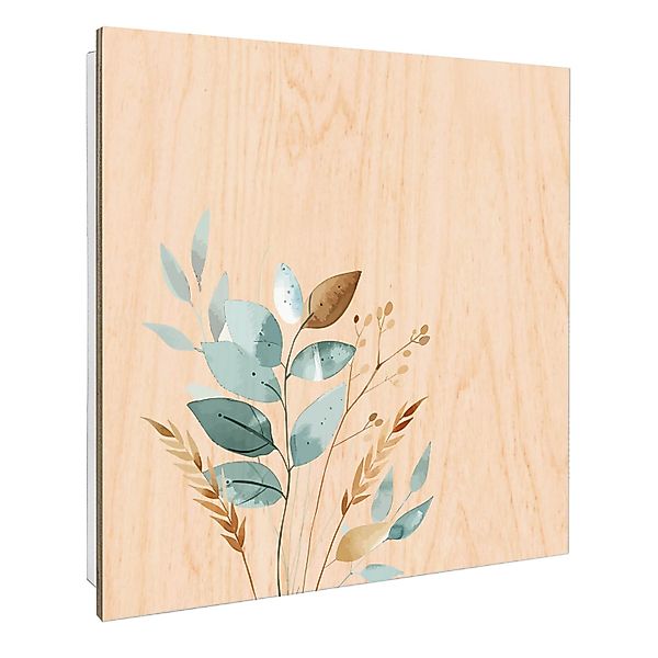 Banjado Großer Schlüsselbox Holz 30x30cm Weiß Scharnier Rechts 50 Haken Sch günstig online kaufen