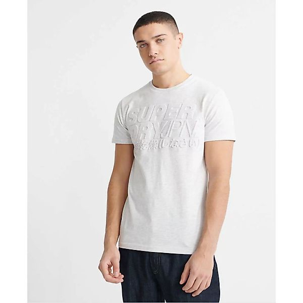 Superdry Embossed Pastel Line Kurzärmeliges T-shirt 2XL Gray günstig online kaufen