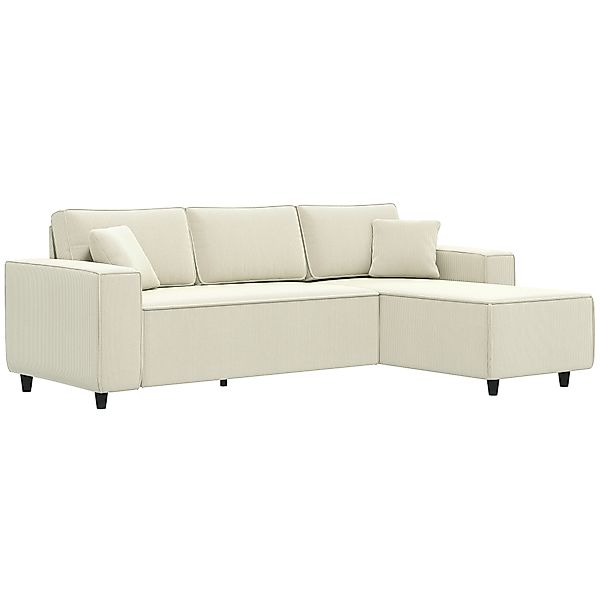 HOMCOM Ecksofa 3-Sitzer Sofa in L-Form Eckcouch mit Umkehrbarer Chaiselongu günstig online kaufen