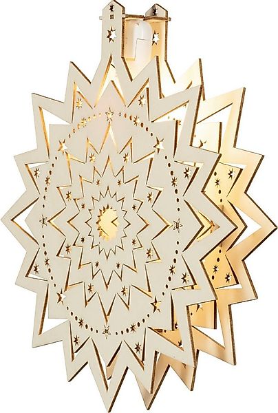 SAICO Original LED Fensterbild Eisstern, inkl. LED-Leuchtmittel, warmweiß, günstig online kaufen