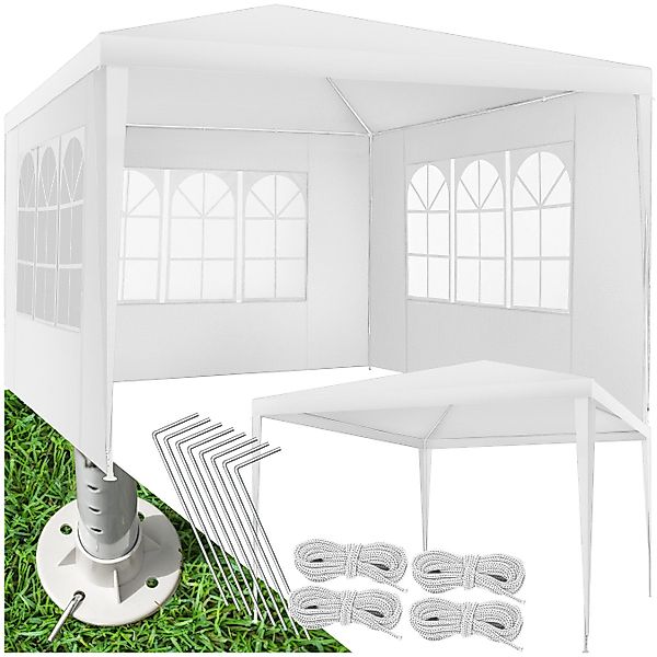 tectake Pavillon Terrassenüberdachung Borientalischan 3x3m mit 3 Seitenteil günstig online kaufen