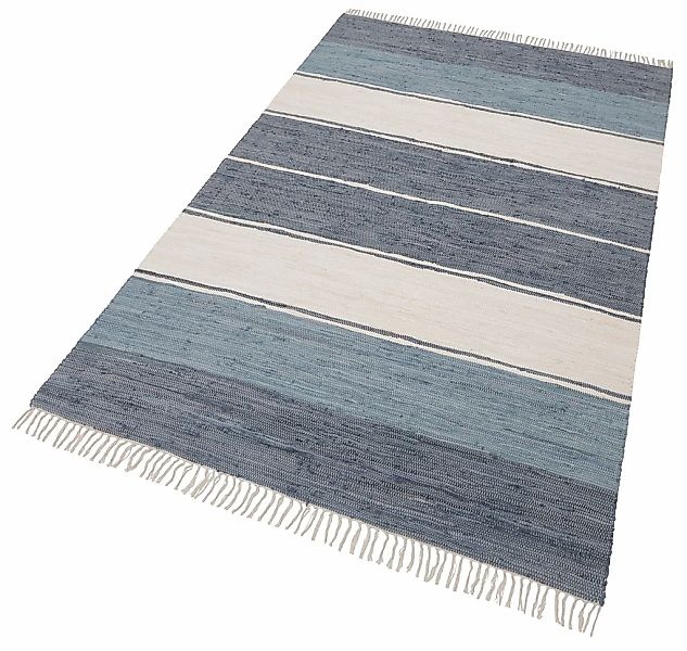 my home Teppich »Merle«, rechteckig, 5 mm Höhe, Flachgewebe, Wendeteppich, günstig online kaufen
