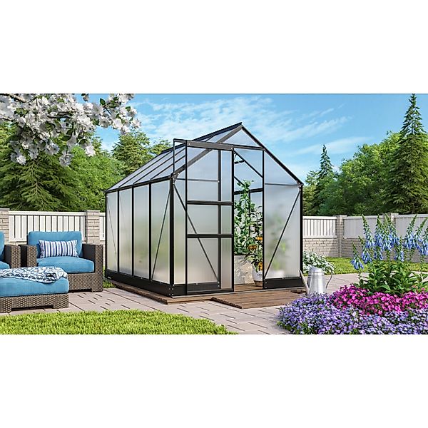 Vitavia Gewächshaus Apollo 5000 Schwarz 5 m² inkl. Fundament günstig online kaufen