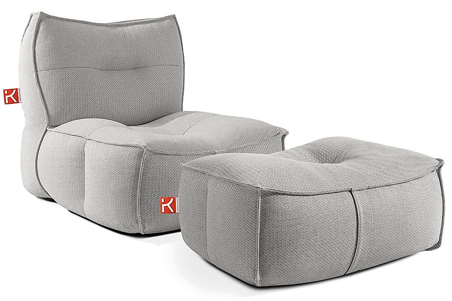KONSIMO® Gartenlounge-Set LOVIA Gartensessel mit Hocker, günstig online kaufen