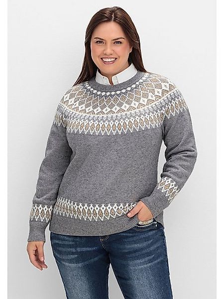 sheego by Joe Browns Strickpullover Große Größen mit Norwegermuster günstig online kaufen