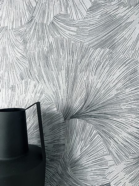 Newroom Vliestapete, Silber Tapete Modern Dschungel günstig online kaufen