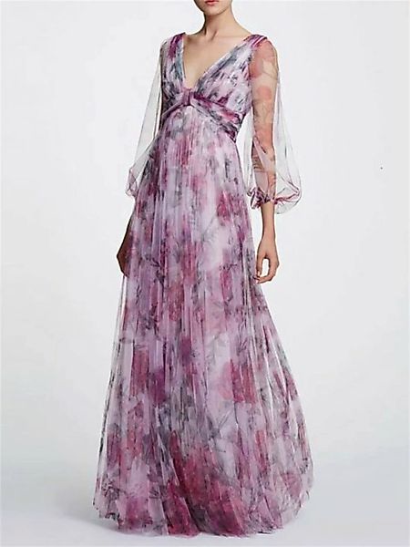 RUZU UG Dirndl Schulterfreies bedrucktes Kleid, modisches Freizeitkleid (1- günstig online kaufen