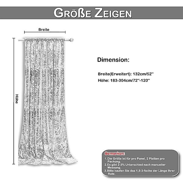 Jibenhome Vorhang Gardinen Blickdicht Vorhang Samt, günstig online kaufen