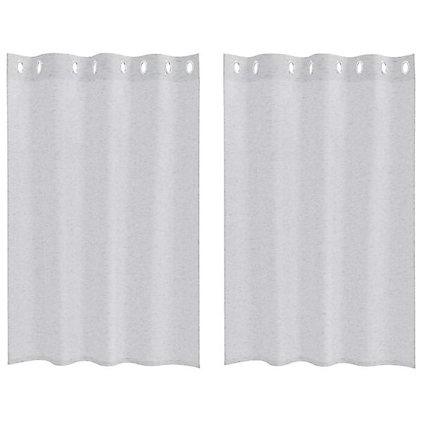 vidaXL Voile-Vorhänge 2 Stk Hellgrau 140x140cm Polyester 4107997 günstig online kaufen