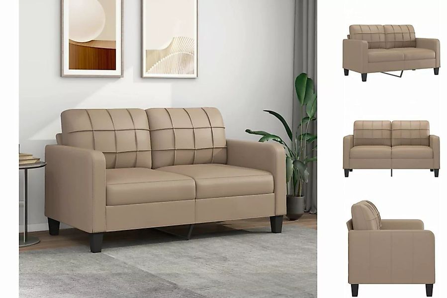 vidaXL Sofa 2-Sitzer-Sofa Couch Cappuccino-Braun 140 cm Kunstleder günstig online kaufen