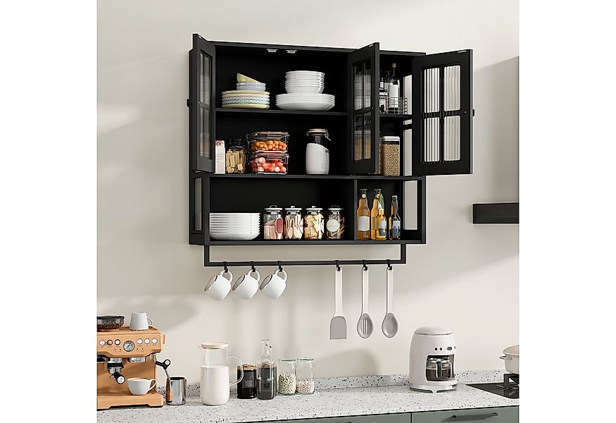 STILVORA Hängeschrank mit Glastür&Handtuchhalter,Wandschrank Badezimmerschr günstig online kaufen