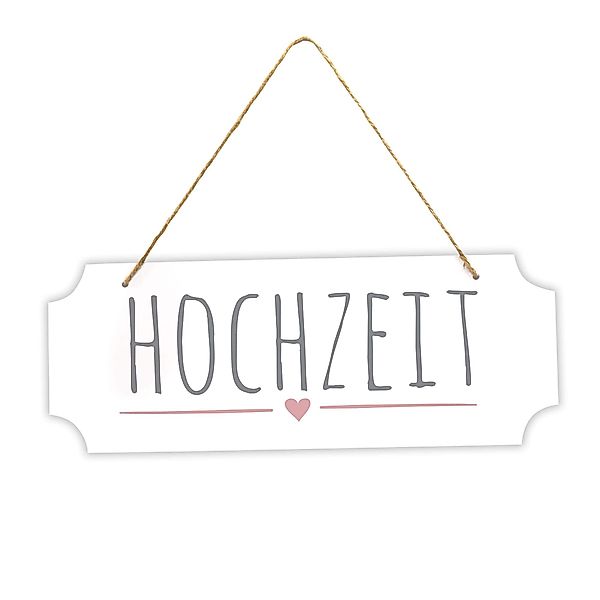 Frau WUNDERVoll Papierdekoration Schild Hochzeit aus günstig online kaufen