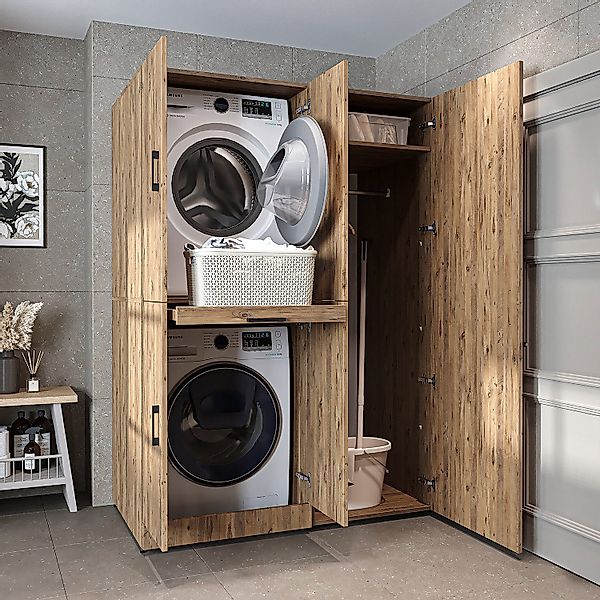 Roomart Waschmaschinenumbauschrank Roomart Dora 130 cm günstig online kaufen