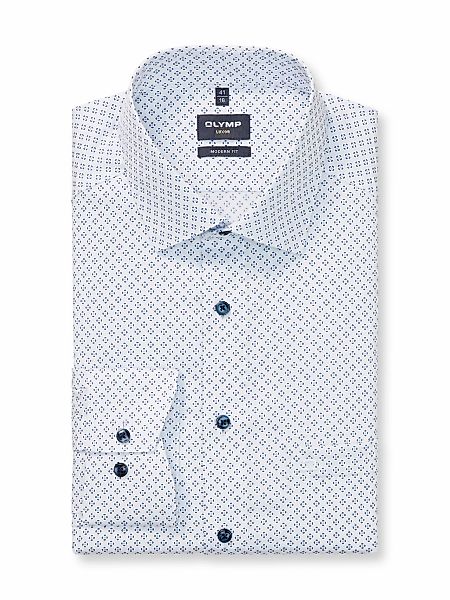 OLYMP Langarmhemd "Luxor", modern fit, Businesshemd, gemustert, New-Kentkra günstig online kaufen