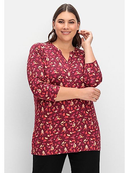 Sheego Rundhalsshirt Große Größen mit Blumendruck, günstig online kaufen