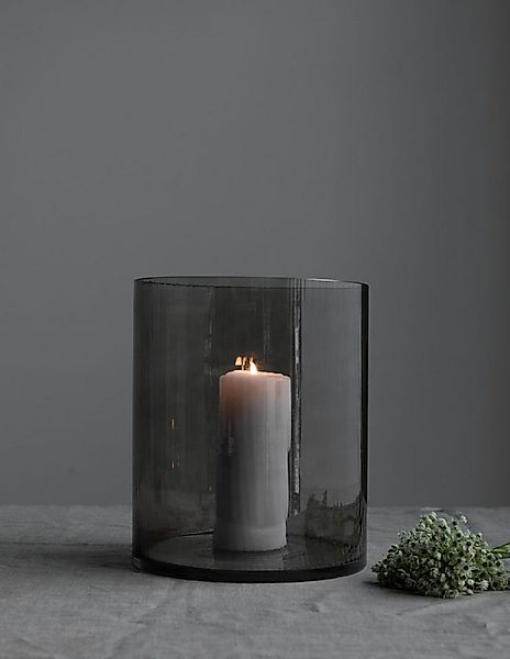 Storefactory Windlicht Windlicht/Vase RAMSJÖ XL Glas grau, Ø 25x30 cm günstig online kaufen