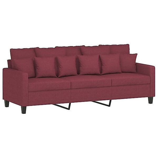 vidaXL Sofa, 3-Sitzer-Sofa Weinrot 180 cm Stoff günstig online kaufen