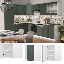 Vicco Eckhängeschrank Fame-Line, Grün-Gold Landhaus/Weiß, 57 günstig online kaufen