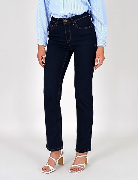 ESRA Straight-Jeans Damen Jeans Geradeschnitt Stretch Jeans Damen Regular F günstig online kaufen