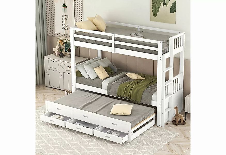 OKWISH Etagenbett Kinderbett, Hausbett für Mädchen und Jungen, Bett (mit Le günstig online kaufen
