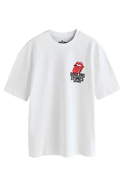 Next T-Shirt Langshirt 100 % Baumwolle Bandgrafik – Relaxed Fit (1-tlg) günstig online kaufen