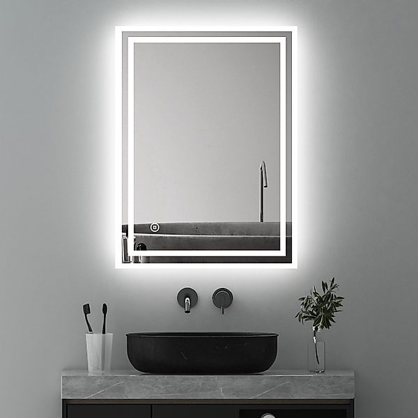 WDWRITTI Badspiegel Wandspiegel Led Touch 3Lichtfarben günstig online kaufen