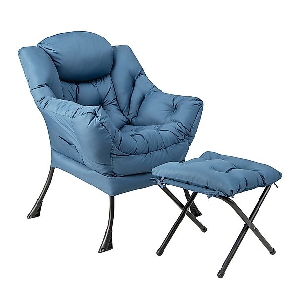 COSTWAY Relaxsessel Ohrensessel mit Hocker, 150kg günstig online kaufen