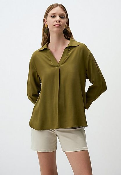 Jimmy Key Blusentop Langärmlig V-Ausschnitt Bluse günstig online kaufen