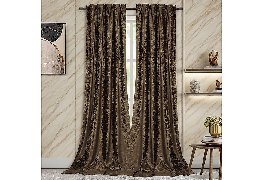 BTTO V&G Verdunkelungsvorhang Gardinen-Sets 2St, Samt Multifunktionsband mi günstig online kaufen