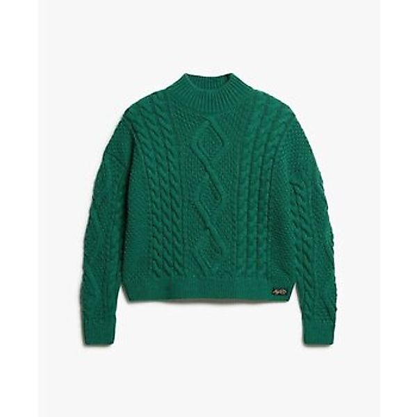 Superdry  Pullover Pull polo en maille torsadée femme  Aran günstig online kaufen