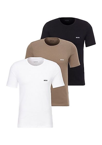 BOSS T-Shirt TShirtRN 3P Classic (3-tlg) mit BOSS Stickerei günstig online kaufen