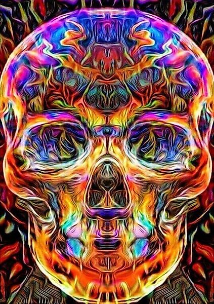 LA CUTE Malen nach Zahlen 5d Diamond Painting Leuchtender Schädel Malen nac günstig online kaufen