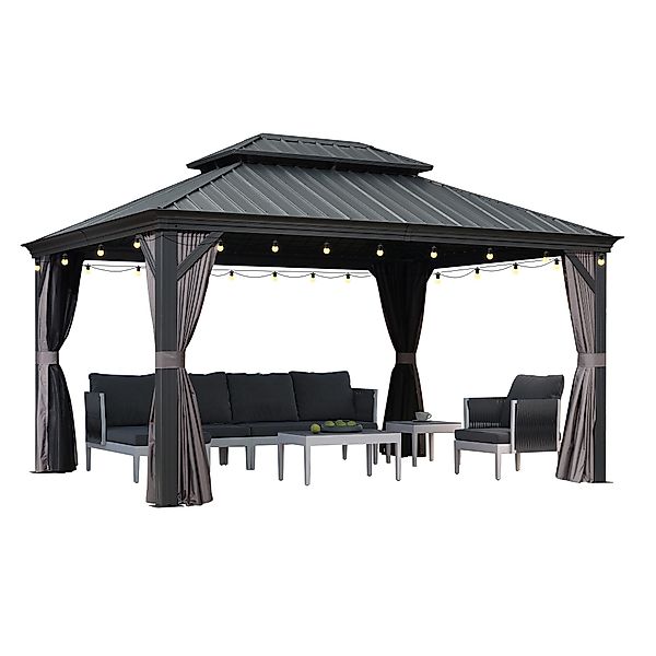 PURPLE LEAF Pavillon Hardtop Aluminium Gartenpavillon günstig online kaufen