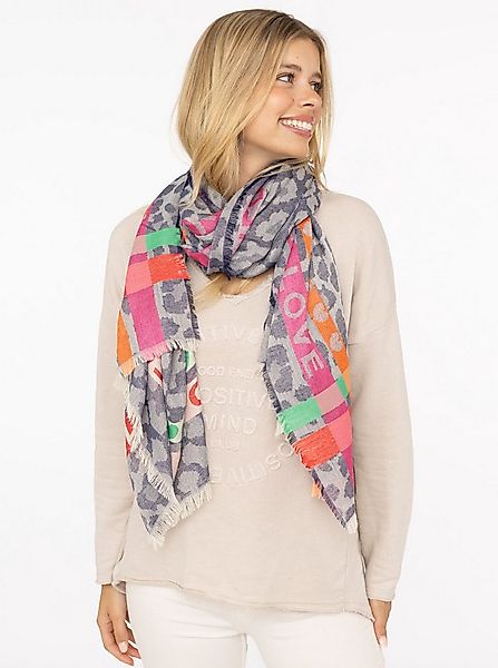 Zwillingsherz Schal "Wild Love", trendiger Schal mit Herzen und Schriftzug günstig online kaufen