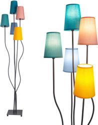 Näve Stehleuchte Colora 5 Flammig Bunt 166 cm x 40 cm x 36 cm günstig online kaufen