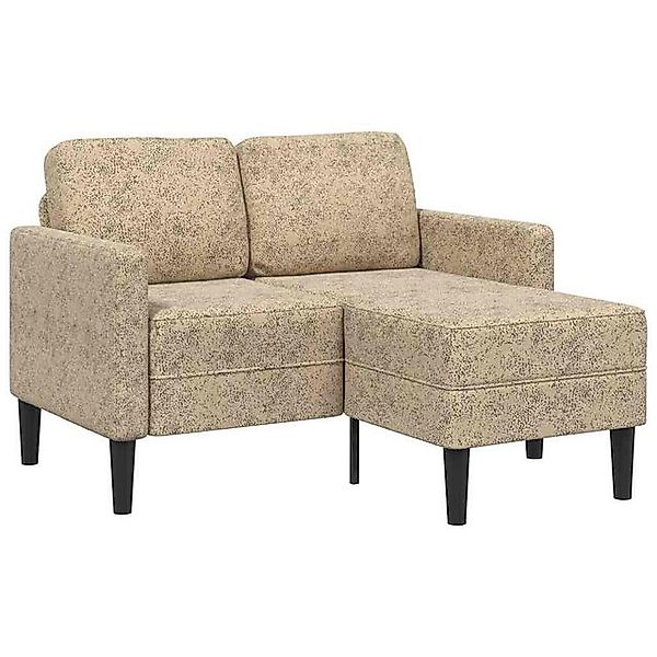 vidaXL Sofa 2-Sitzer-Sofa mit Chaiselongue L-Form Hellgrau 125cm Kunstleder günstig online kaufen