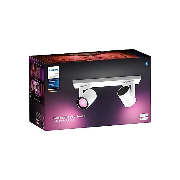 Philips Hue Smart-LED-Deckenleuchte Argenta White & Color Ambiance 2er Spot günstig online kaufen