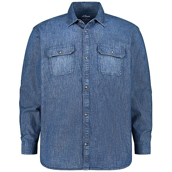 s.Oliver Jeanshemd Farbe blau Größe: 5XL günstig online kaufen