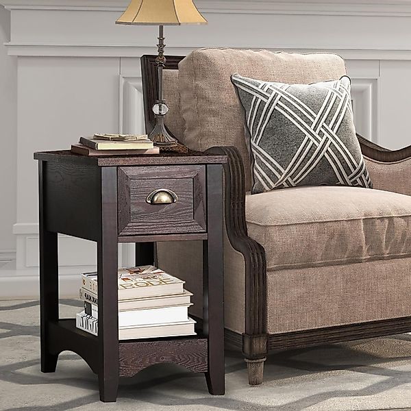 KOMFOTTEU Beistelltisch Nachttisch (2-St), mit Schublade günstig online kaufen