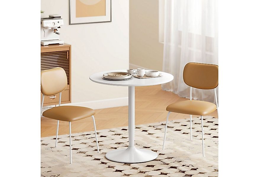 HOMCOM Esstisch Rund, für 2 Personen, mit Stahlbein, Rutschfester Fußauflag günstig online kaufen