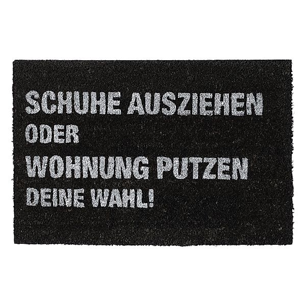 relaxdays Fußmatte Kokos "Wohnung putzen", Höhe: günstig online kaufen