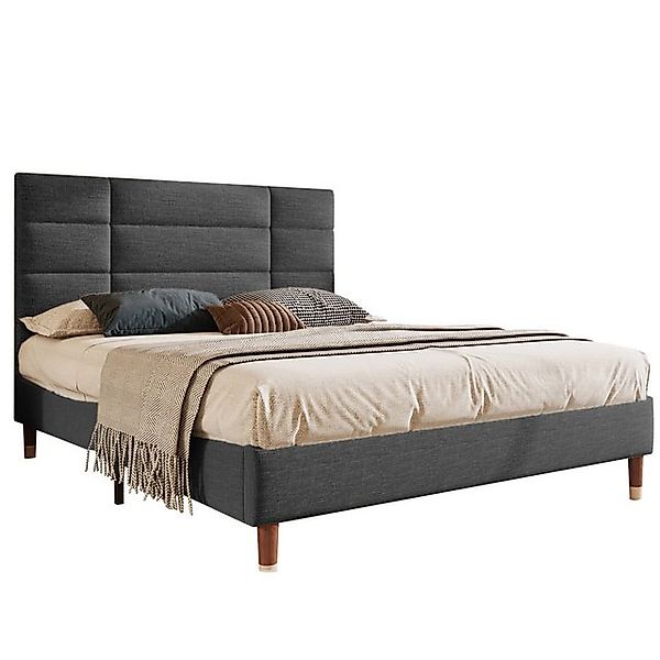 OKWISH Polsterbett Doppelbett (Doppelbett Holzbett mit Lattenrost 140x200cm günstig online kaufen