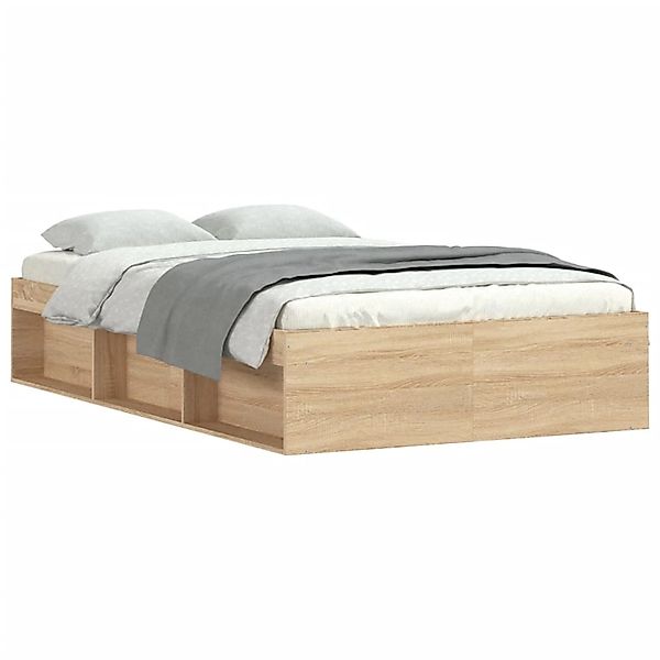 vidaXL Bettgestell, Bettrahmen Sonoma Eiche 120x190 cm günstig online kaufen