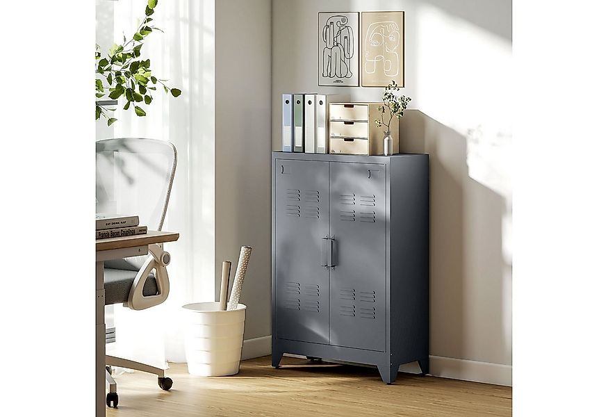 HOMCOM Aktenschrank Verstellbarer Einlegeboden (Büroschrank, 1-St., Aufbewa günstig online kaufen