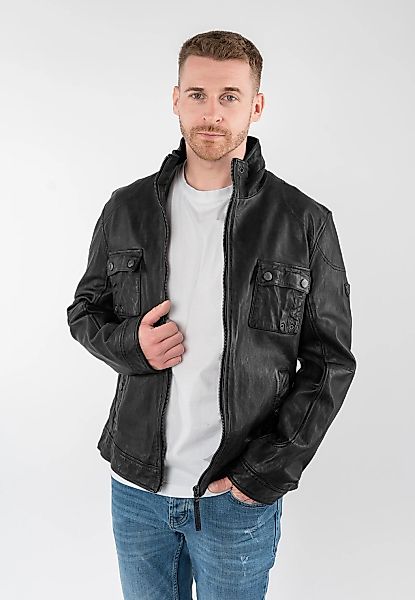 Mauritius Lederjacke "MMJorric" mit aufgesetzten Brusttaschen günstig online kaufen