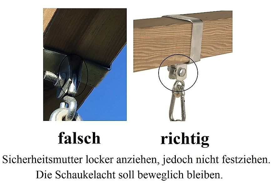 Gartenwelt Riegelsberger Schaukelhaken Vierkant Schaukelschelle 90x90 günstig online kaufen