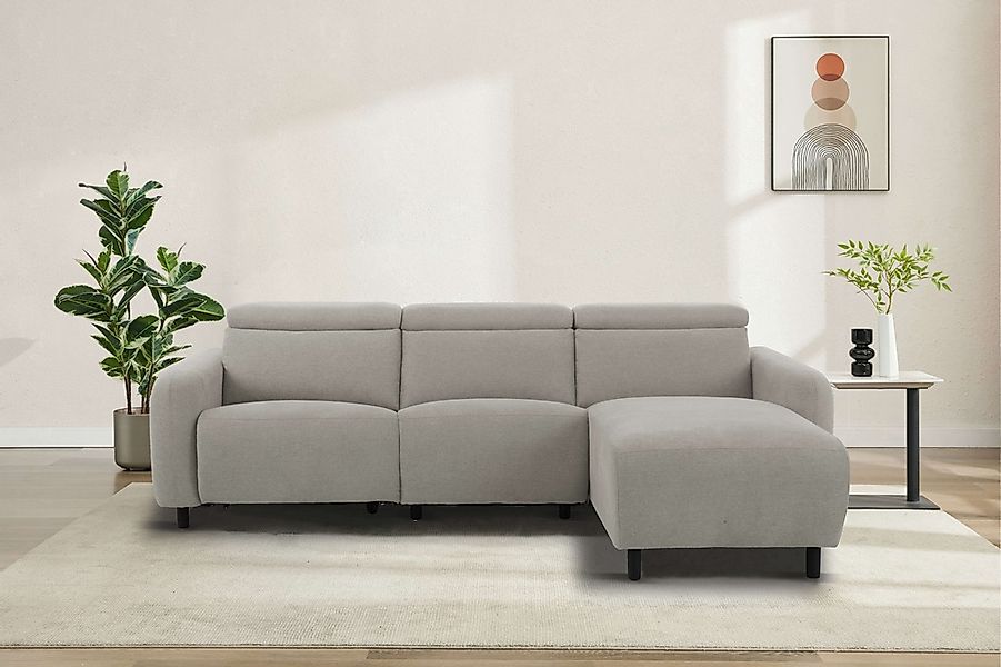 Home affaire Ecksofa »SKAANE Struktur, L-Form, 274 cm, manuelle u. elektris günstig online kaufen