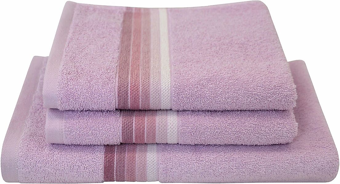 Dyckhoff Handtuch Set "Chenille" Set 3 Stk. Frottier Set beinhaltet: 2x Han günstig online kaufen