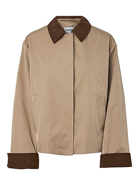 pieces Kurzjacke "PCJORMA SHORT LIGHT JACKET NOOS BC" mit farblich abgesetz günstig online kaufen